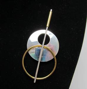 lot 73 image: Signed Taxco Sterling Silver Modernist Brooch