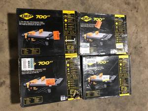 lot 3 image: Lot of QEP 700XT 34 HP Wet Tile Saw with 7 in. Blade and Table Extension  Customer Returns See Pictures