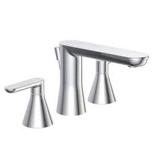 lot 37 image: Glacier Bay Chianti 8 in. Widespread 2-Handle Bathroom Faucet in Chrome  Customer Returns See Pictures