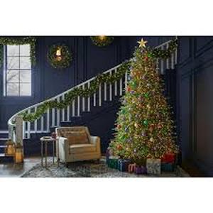 lot 41 image: Home Decorators Collection 9 ft. Pre-Lit LED Grand Duchess Twinkling Balsam Fir Artificial Christmas Tree T28  Customer Returns See Pictures