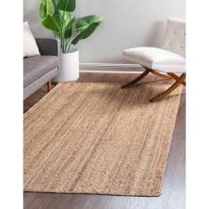 lot 46 image: Unique Loom Braided Jute Dhaka Natural 9 0 x 12 0 Area Rug  Customer Returns See Pictures