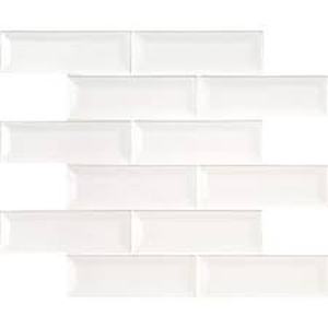 lot 24 image: 5 Boxes of MSI Whisper White Beveled 11.63 in. x 14.75 in. Glossy Ceramic Patterned Look Wall Tile (10 sq. ft.Case)   Customer Returns See Pictures