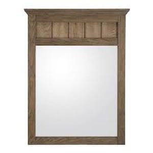 lot 30 image: Home Decorators Collection Stanhope 24 in. W x 31 in. H Rectangular Wood Framed Wall Bathroom Vanity Mirror in Reclaimed Oak Customer Returns See Pictures