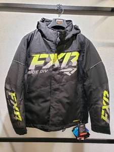 lot 6 image: FXR Fuel Jacket with hood, Mens Large - Black with High Vis