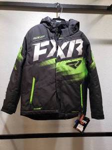 lot 45 image: FXR Boost Jacket - Black  Lime - YOUTH size 16