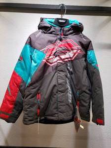 lot 46 image: Castle Code Jacket - Charcoal  Turquoise  Red - YOUTH XL
