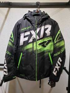 lot 63 image: FXR Boost FX 2-in-1 Jacket with removable liner - Black  Lime - Mens 2XL
