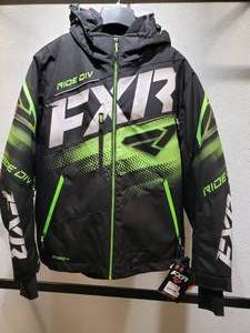lot 67 image: FXR Boost FX 2-in-1 Jacket with removable liner - Black  Lime - Mens XL