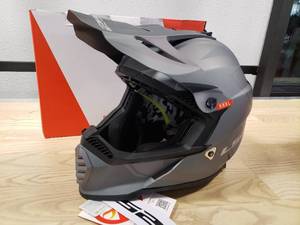 lot 137 image: LS2 Gate Two Face Helmet - Matte GrayBlack - XXXL