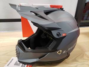 lot 146 image: LS2 Gate Two face Helmet - Matte GrayBlack - XL