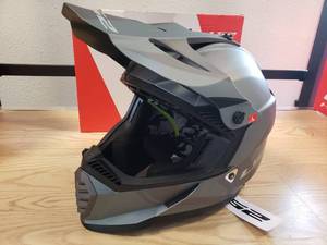 lot 156 image: LS2 Gate Two Face helmet - Matte Gray  Black - Large