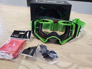 lot 175 image: LS2 Aura Googles - Black with Hi Viz green