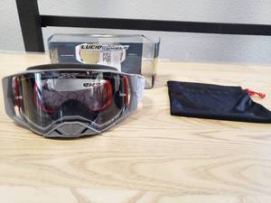 lot 190 image: Lucid Xtreme Definition Optics googles - Stealth Grey with clear lens