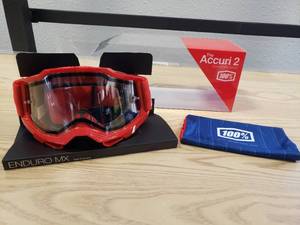 lot 193 image: Accuri 2 Enduro MX googles - Red with Clear Dual Lens