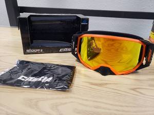 lot 211 image: Castle Stage II Over The Glasses Frame Snow googles - Matte Orange with orange mirror lens