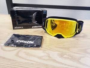 lot 213 image: Castle Stage II Over The Glasses Frame Snow googles - Matte Hi Vis Yellow with yellow mirror lens