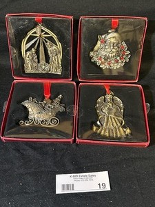 Set of 4 Metal Ornaments