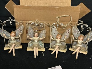 4 Sitting Fairy Ornaments