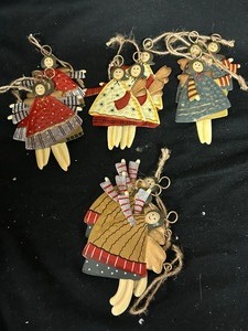 Assortment of Metal Angel Ornaments
