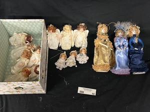 Decorative Box of Christmas Angel Ornaments