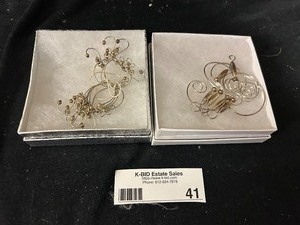 Box of Assorted Handmade Silver Ornament Hangers