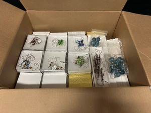 Box of Assorted Handmade Silver wired with Swarovski Crystal Ornament Hangers
