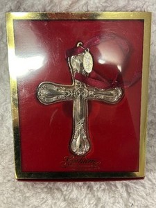 Gorham Chantilly Silver Plated Cross Ornament