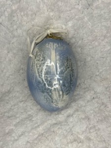 Mt. St. Helens Ash Glaze Schulz Porcelain Egg Ornament