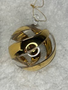 Majilly Gold Painted Glass Ornament