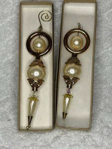 Handmade Gold Colored Glass Ornaments