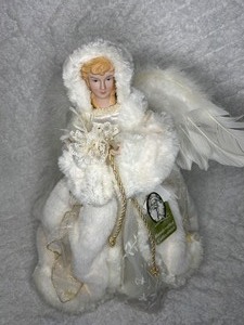 Santas Workshop White Angel Tree Topper