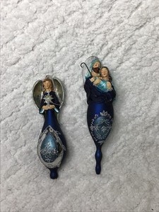 2 Bible Character Glass Ornaments
