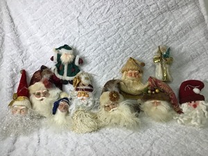 Assoertment of Snow Men and Santa Ornamnets