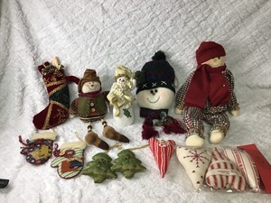 Assortment of Snowmen Fabric Ornaments