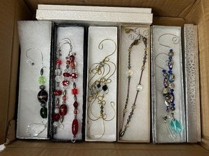 Variety Box of Ornament Hangers Large gold plated with Swarovski beads