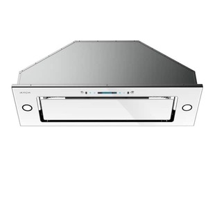 lot 40 image: 27.75 in. 900 CFM Ducted Insert Range Hood in Stainless Steel and White Glass with Lights