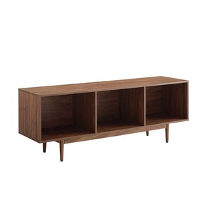 lot 48 image: CROSLEY FURNITURE Liam Walnut Record Storage Console Cabinet