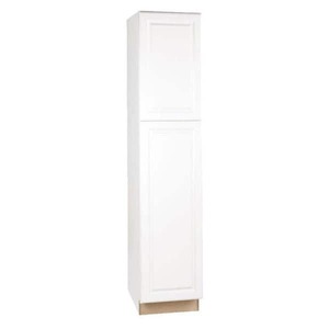 lot 63 image: Hampton Bay Hampton 18 in. W x 24 in. D x 84 in. H Assembled Pantry Kitchen Cabinet in Dove Gray