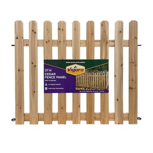 lot 85 image: (20) 37.1 in. H x 45.35 in. W Cedar Garden Fence Panel & 19 Post
