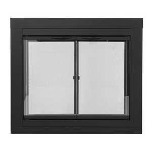 lot 96 image: Pleasant Hearth Alpine Medium Glass Fireplace Doors