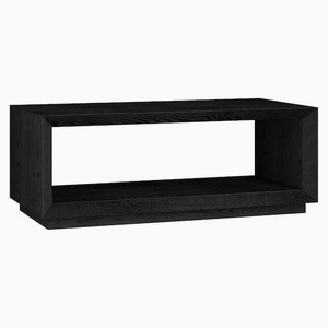 lot 101 image: Tannen 47.5 in. Black Grain Rectangle MDF Top Coffee Table