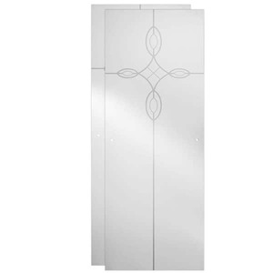 lot 111 image: Delta 23.53 in. W x 67.75 in. H Sliding Frameless Shower Door Glass Panel in Frosted Glass & Track System