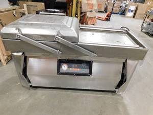 lot 10 image: VEVOR Chamber Food Vacuum Sealer 1200W Silver Sealing Power Vacuum Packing Machine Size for 23.6 in. Sealing Length for Foods