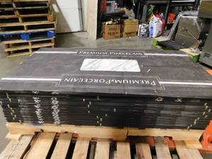 lot 105 image: MSI Raphael Gray 24 in. x 48 in. Polished Porcelain Stone Look Floor and Wall Tile (208 sq. ft.)