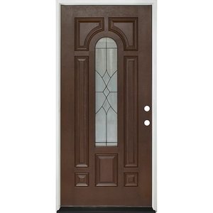 lot 169 image: 36 Steves & Sons Regency Collection L.H Center Lite Fiberglass Front Door