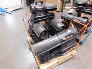 lot 131 image: Pallet lot of Mr. Heater Torpedo Heaters For parts or Repair