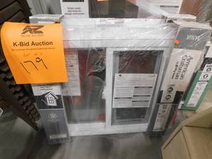lot 179 image: (2) American Craftsman 50 Series Vinyl Sliding Windows 24 x 23  - White.