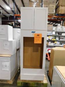 lot 208 image: 30 x 90 Double Oven Kitchen Cabinet Unit