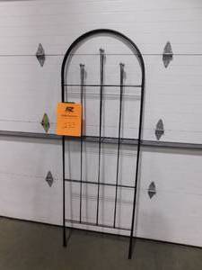 lot 235 image: (3) Vigoro 80 in. H Wisteria Black Metal Trellis