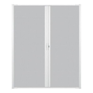 lot 160 image: Andersen 72 in. x 78 in. LuminAire White Double Universal Aluminum Gliding Retractable Screen Door Fits 68 to 72 in. Opening